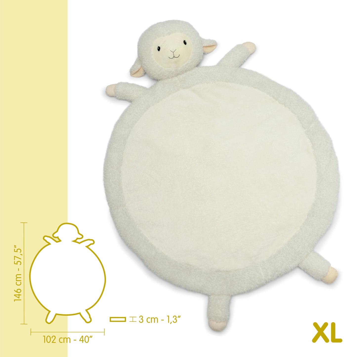 RUGUIES- Manta Bebé Acolchada- Manta Juegos Bebé- Cojín de Suelo para Bebés -Tapete para Gatear y Siesta- Infantil Peluche-Regalo Nacimiento- Baby Shower niño niña- Talla XL.