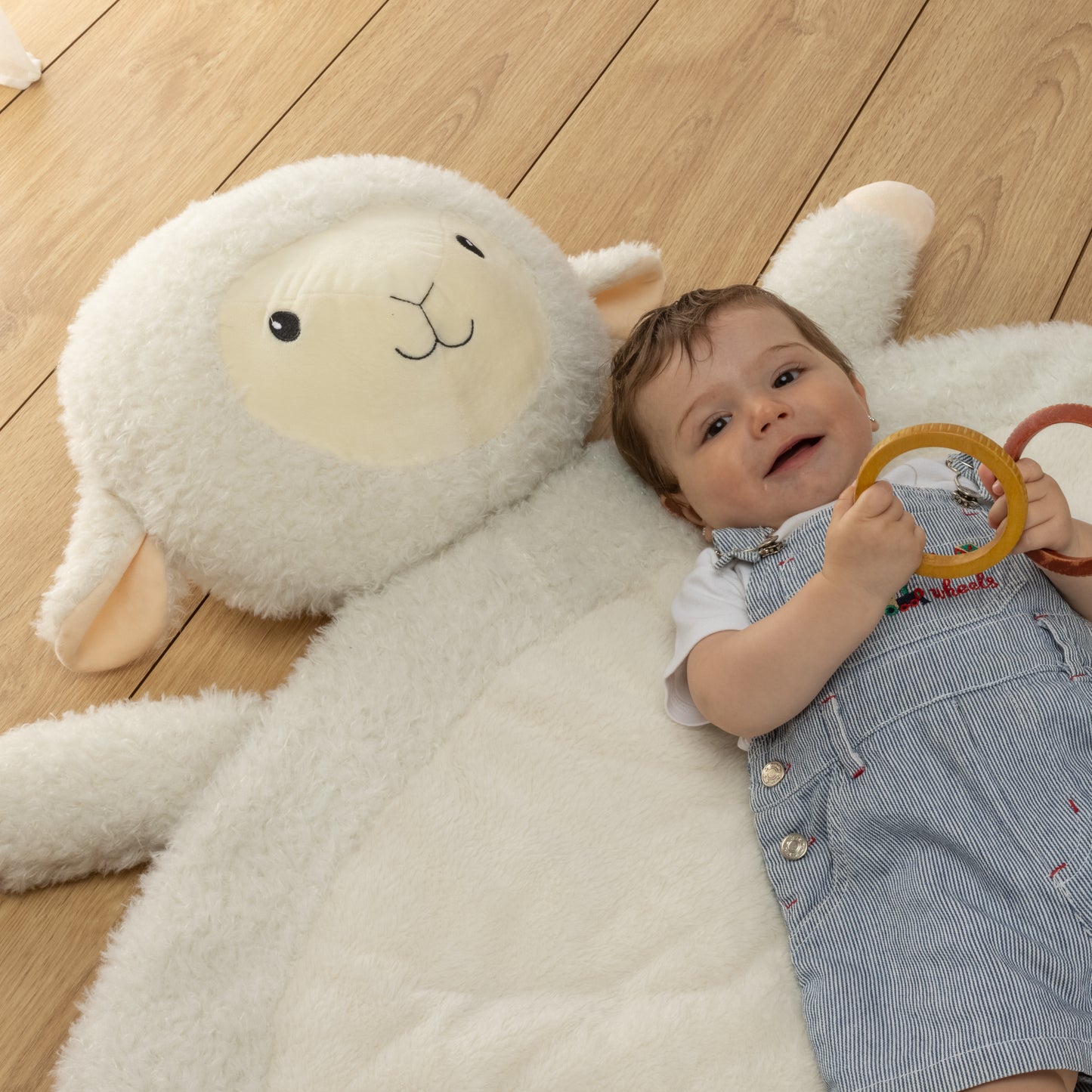 RUGUIES- Manta Bebé Acolchada- Manta Juegos Bebé- Cojín de Suelo para Bebés -Tapete para Gatear y Siesta- Infantil Peluche-Regalo Nacimiento- Baby Shower niño niña- Talla XL.